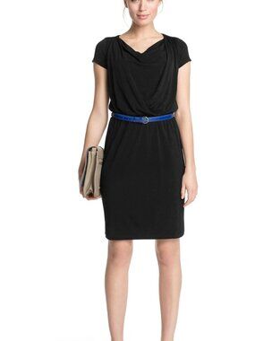 Esprit Little Black Dress with Belt - Black, Size XS